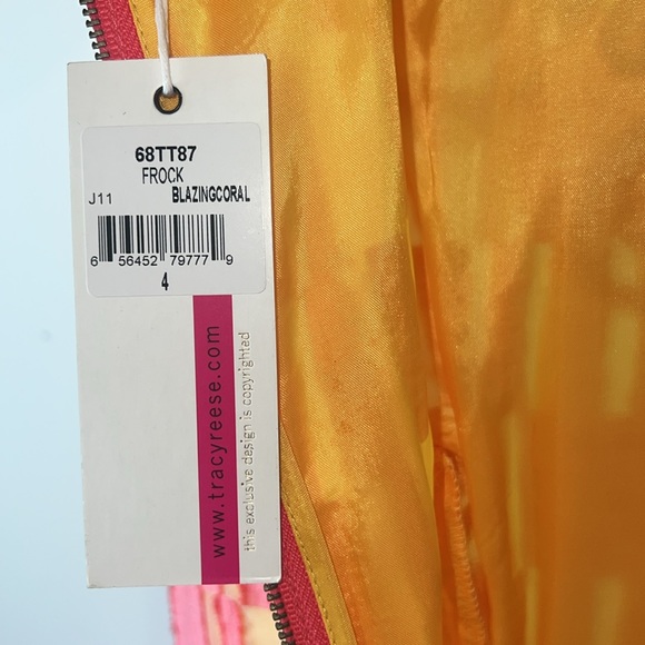 Tracy Reese Size 4 Coral Frock Dress - Picture 10 of 14